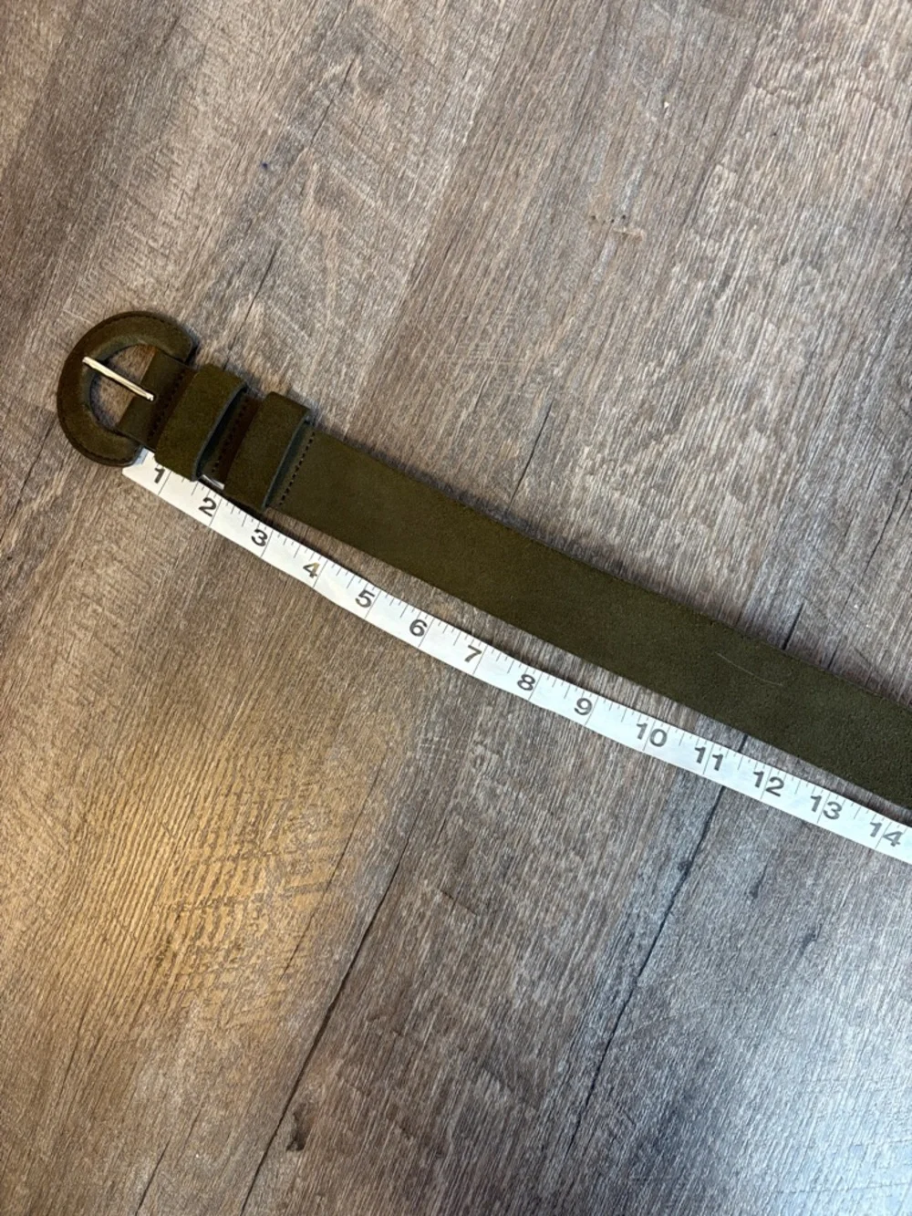 Express Green Leather Suede Unique Buckle Belt size M